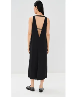 Tibi 4プライシルクVネックドレス ブラ付き ブラック - サムネイル3
