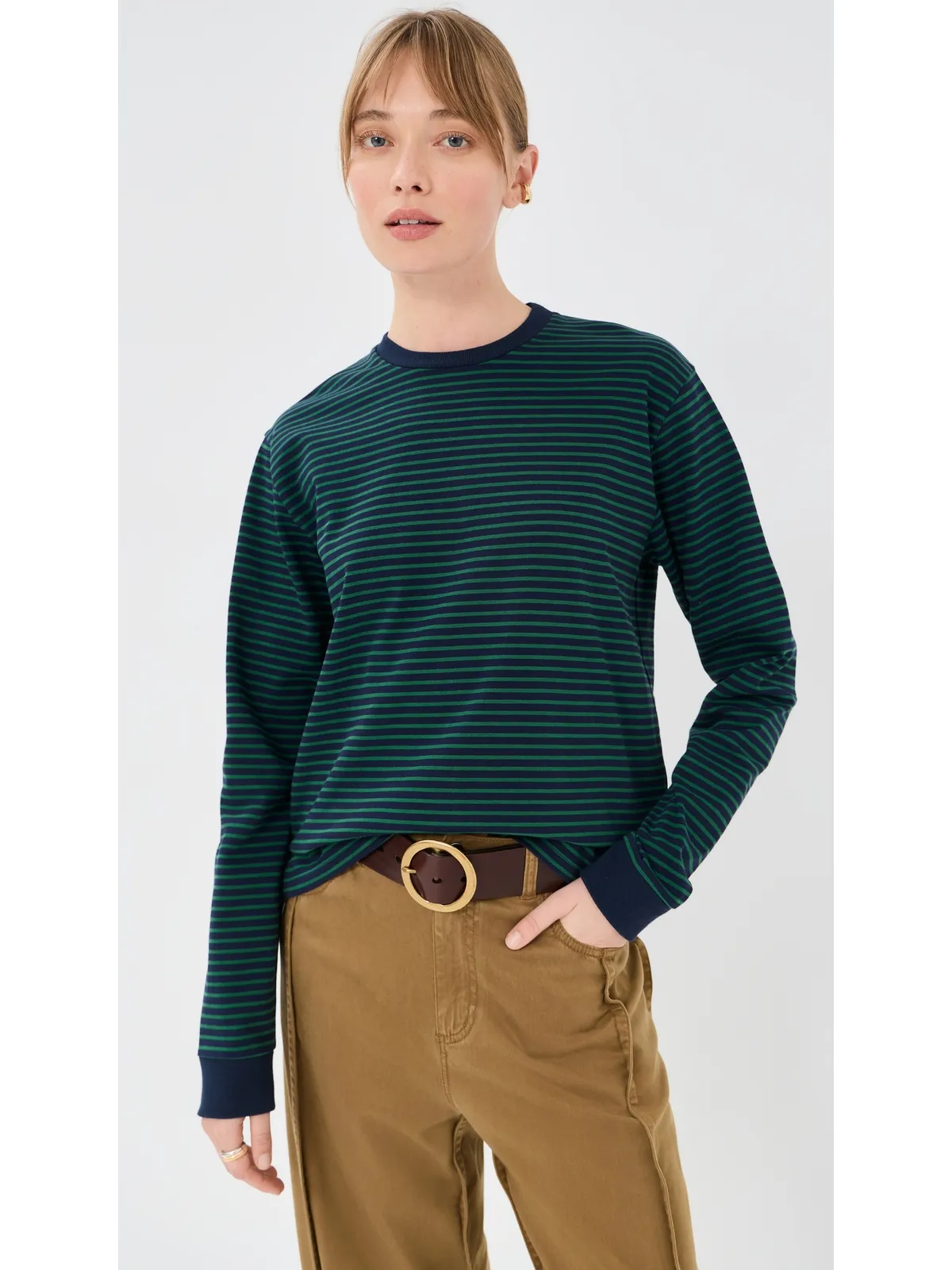 Tibi ストライプ柄のパーフェクト ロングスリーブTシャツ - 画像2