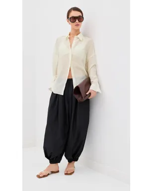 Tibi ボイル素材オーバーサイズシャツ アイボリー - サムネイル5