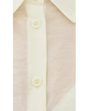 Tibi ボイル素材オーバーサイズシャツ アイボリー - サムネイル6