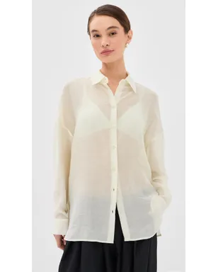 Tibi ボイル素材オーバーサイズシャツ アイボリー - サムネイル2
