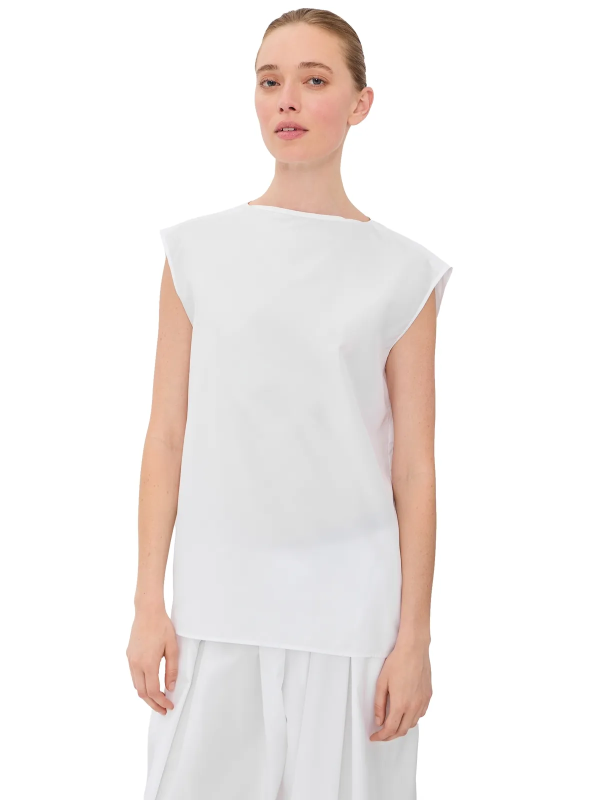 Tibi 夏のナイロン ノースリーブ コクーントップ - 画像1