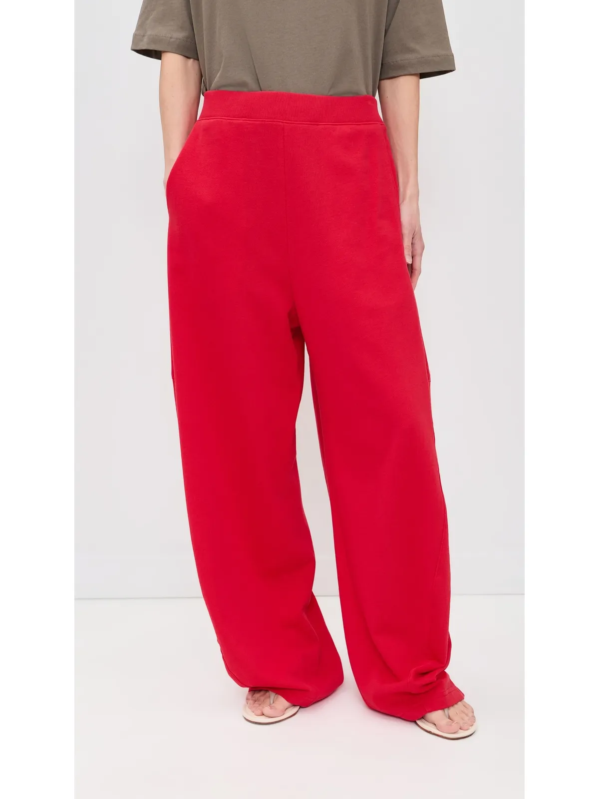 Tibi ライトウェイト ウィンスロー ペティート スウェットパンツ レッド - 画像2