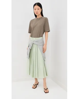 Tibi セージカラー フェザーウェイト プリーツ プルオン スカート - サムネイル2
