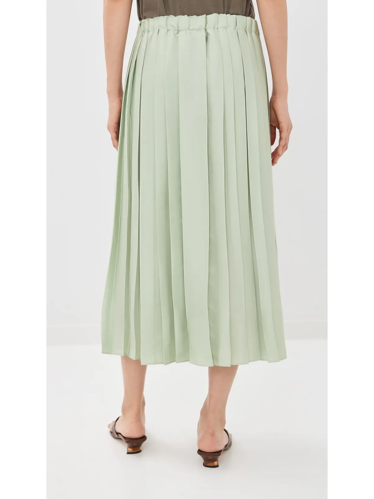 Tibi セージカラー フェザーウェイト プリーツ プルオン スカート - 画像4