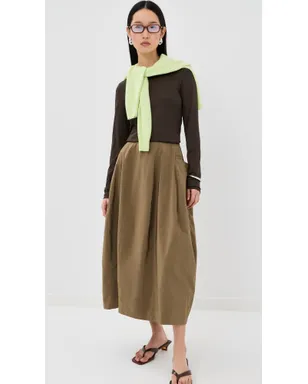 Tibi ストレッチ ライトウェイト テックニット クルーネック プルオーバー Tシャツ - サムネイル5