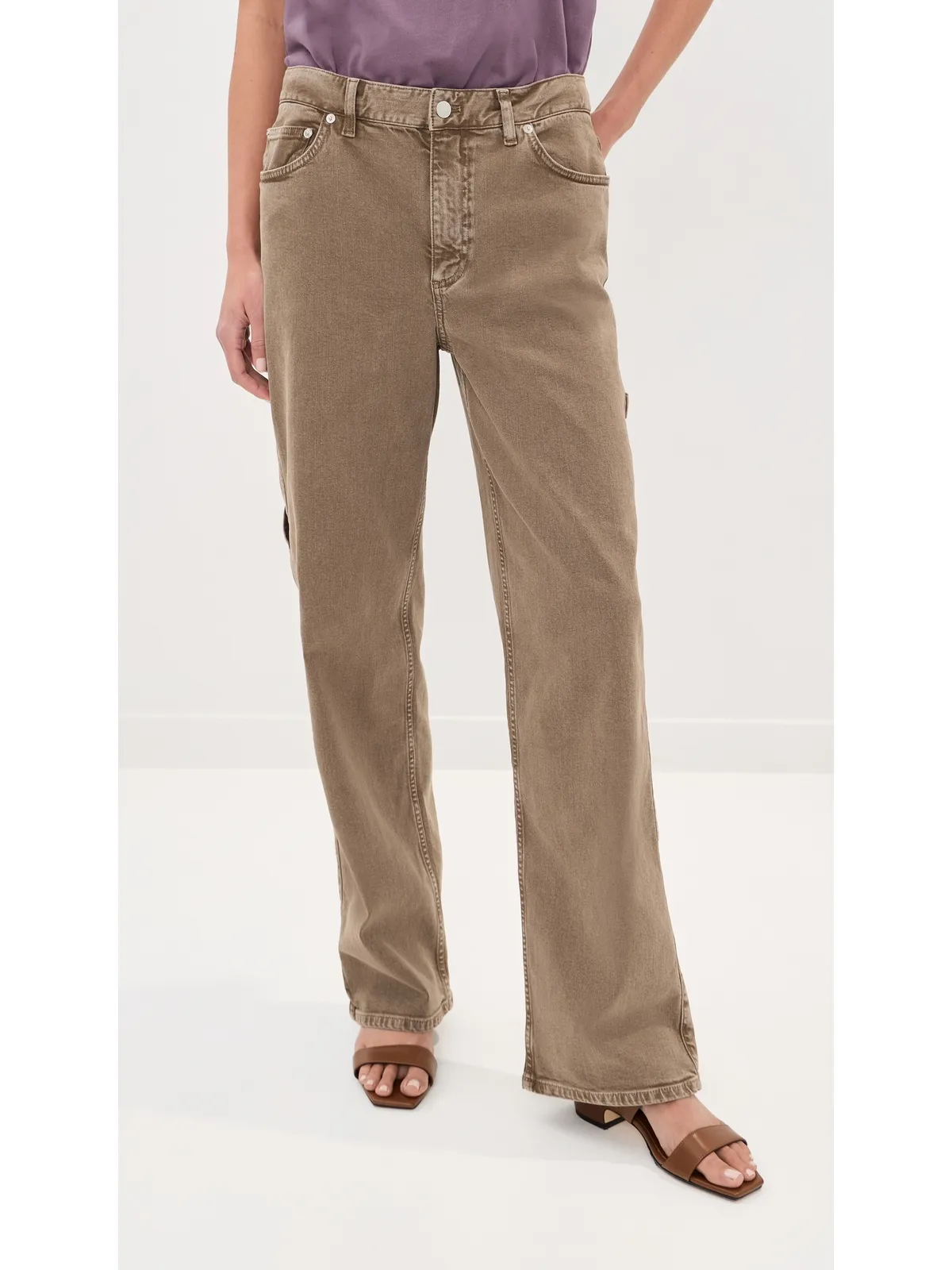 Tibi ガーメントウォッシュストレッチデニム スラウチー カーペンタージーンズ - 画像2
