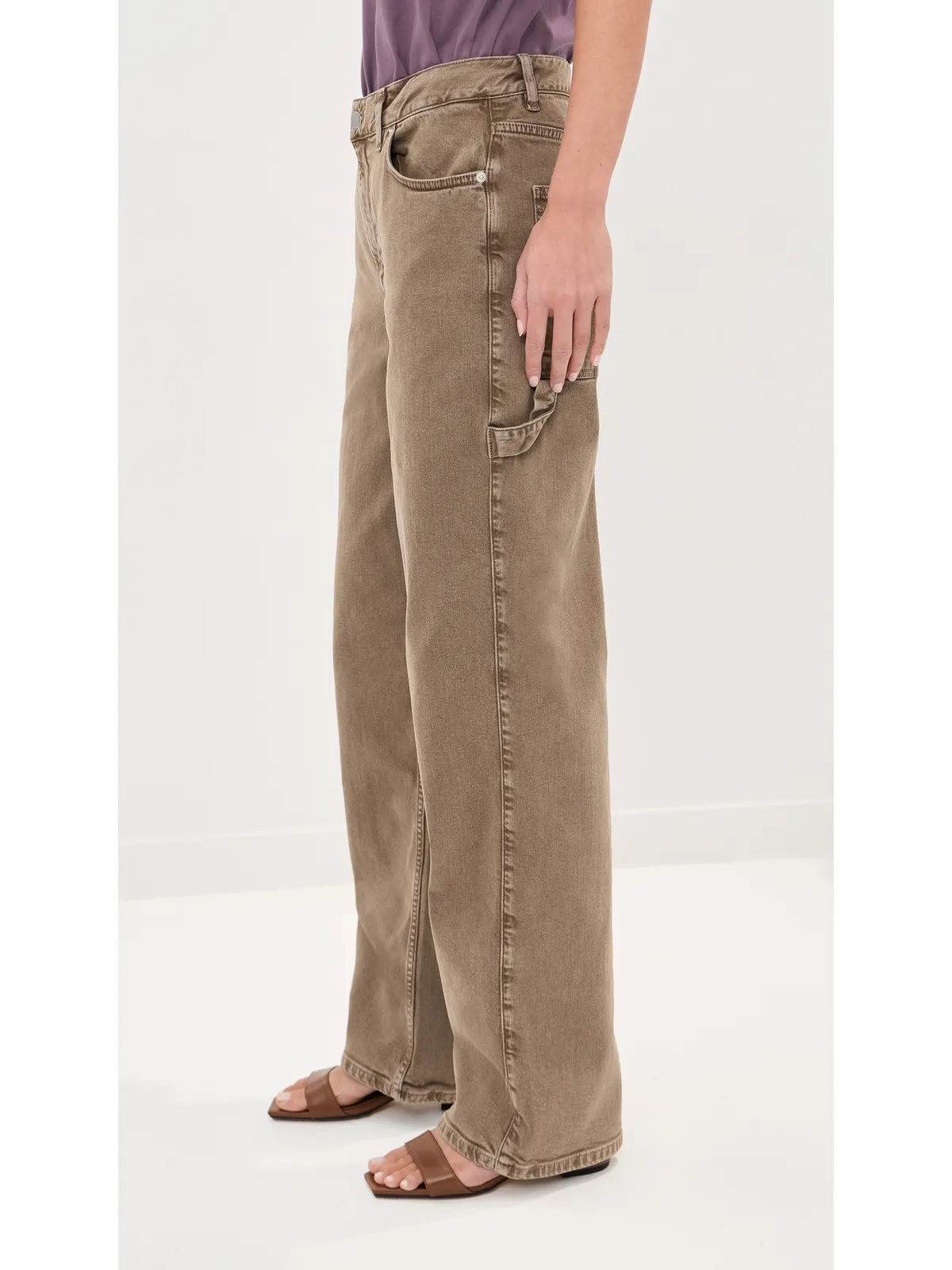 Tibi ガーメントウォッシュストレッチデニム スラウチー カーペンタージーンズ - 画像4