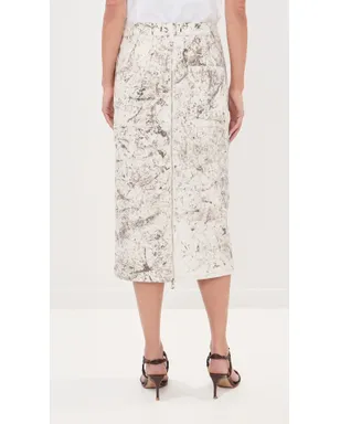 Tibi Calcimin デニム ミディ丈 トラウザー ジップ スカート - サムネイル4