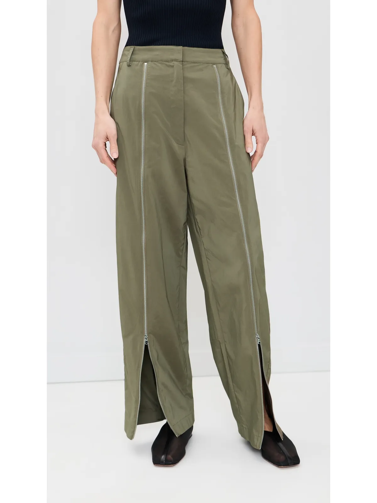 Tibi ナイロン ジッパー付きペティートパンツ - 画像2