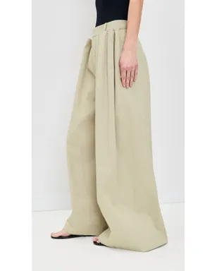 Tibi ラグジュアリーツイル タックプリーツ パンツ - サムネイル4