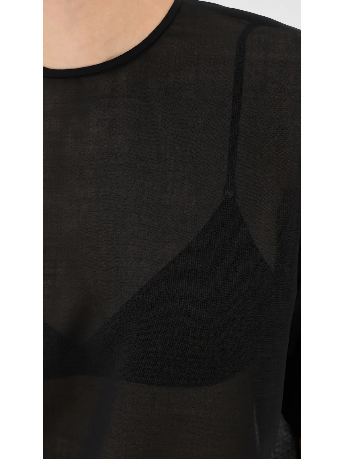Tibi シアーウールガーゼ イージーTシャツ - 画像6