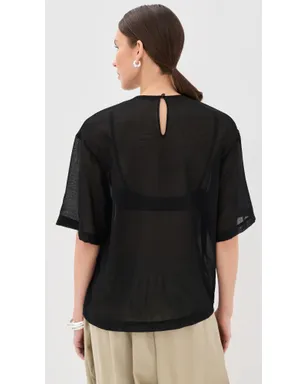 Tibi シアーウールガーゼ イージーTシャツ - サムネイル3