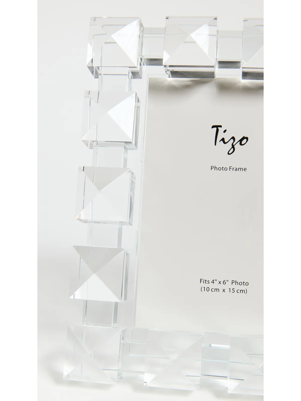 Tizo Design ガラス製スクエアピラミッドフォトフレーム - 画像4