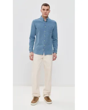 Taylor Stitch ジャック コットン ワッフルシャツ インディゴ - サムネイル5