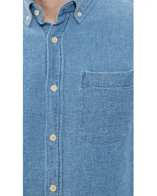 Taylor Stitch ジャック コットン ワッフルシャツ インディゴ - サムネイル6