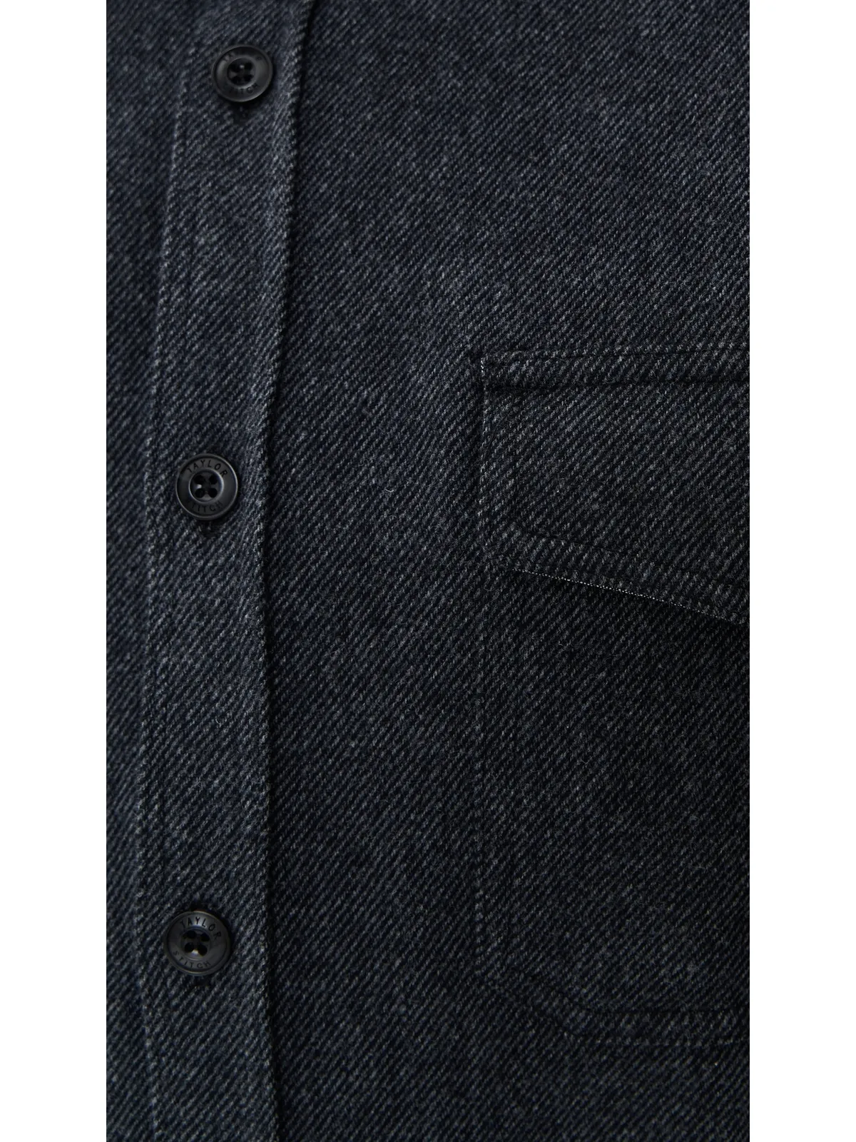 Taylor Stitch CPOシャツ ヘザー Slate ツイル - 画像6