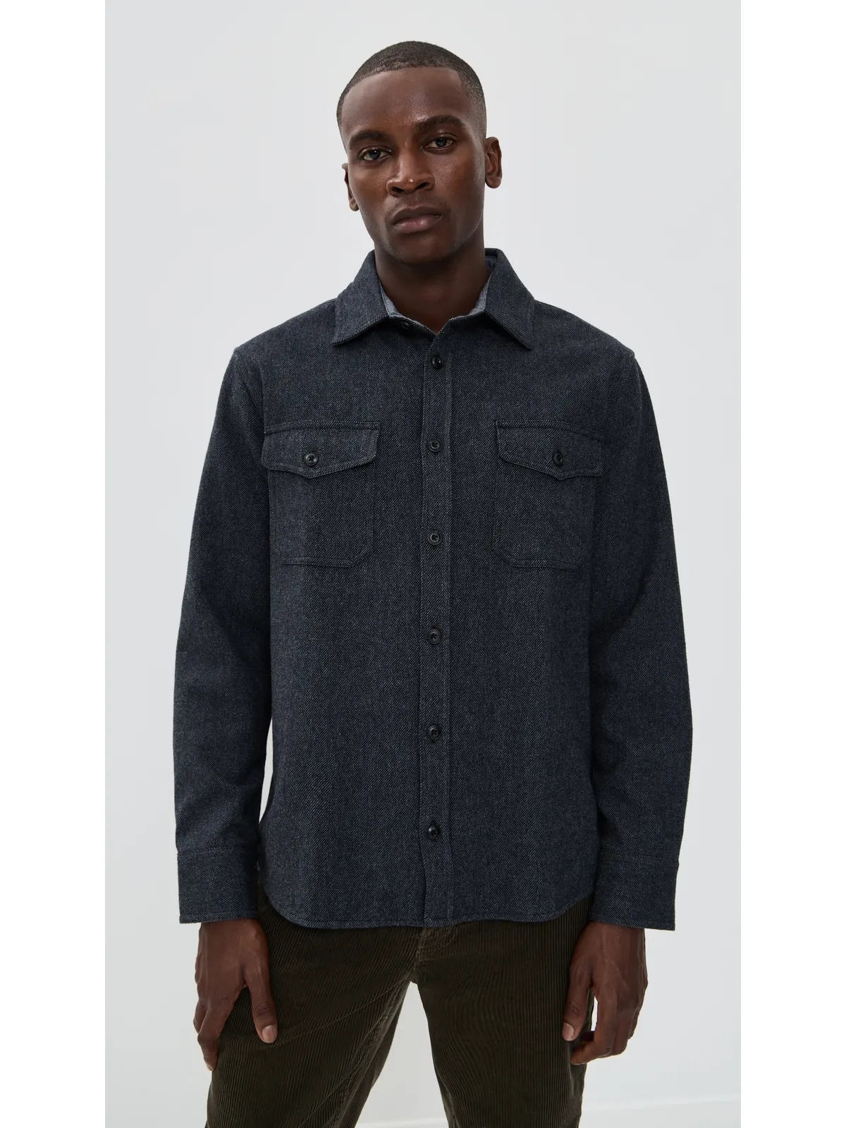 Taylor Stitch CPOシャツ ヘザー Slate ツイル - 画像2