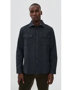 Taylor Stitch CPOシャツ ヘザー Slate ツイル - サムネイル2