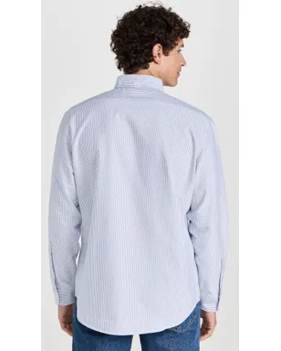 Taylor Stitch ジャック オックスフォードシャツ ネイビー ユニバーシティストライプ - サムネイル3