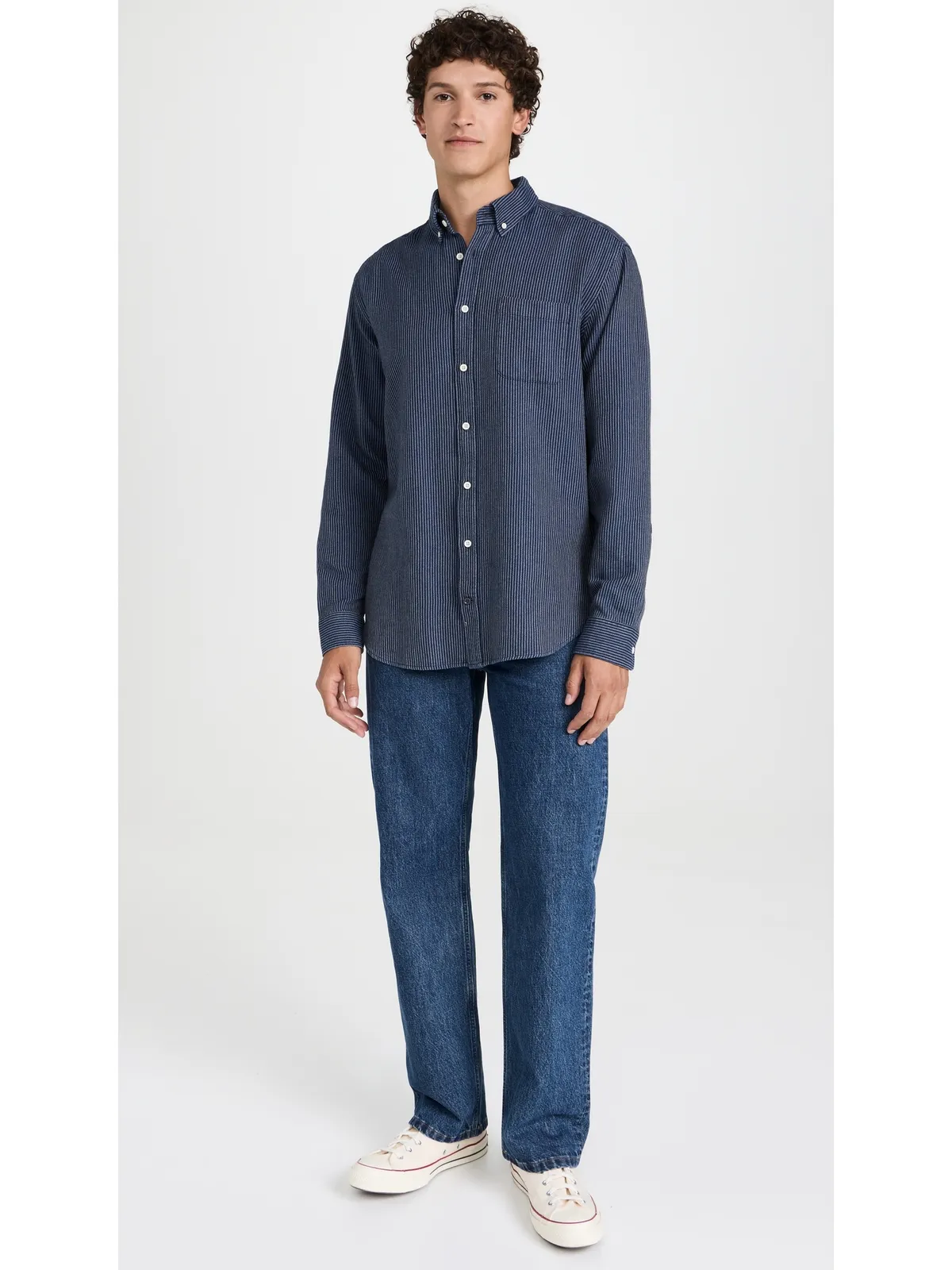 Taylor Stitch ジャック ロープド インディゴ シャツ - 画像5