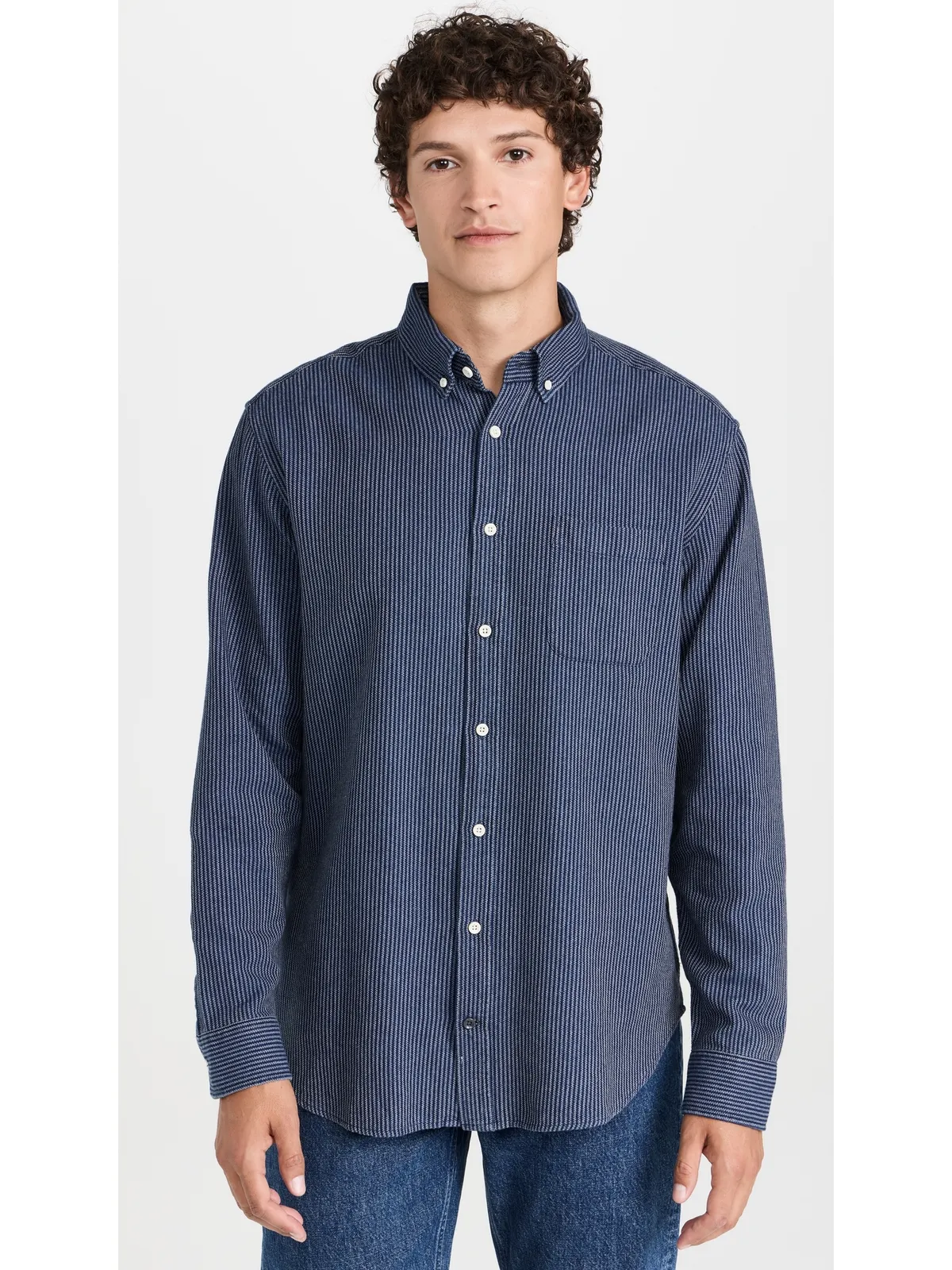 Taylor Stitch ジャック ロープド インディゴ シャツ - 画像2