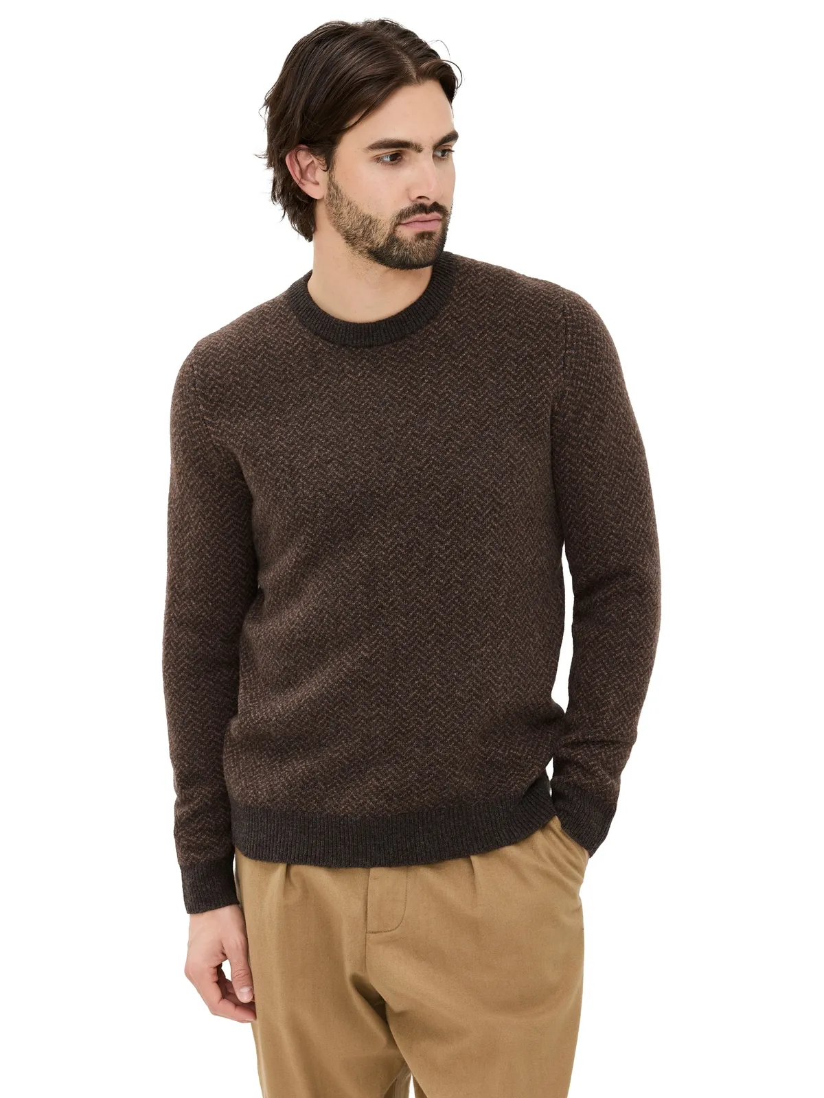 Taylor Stitch エディ ヘリンボーン クルーネック セーター - 画像1