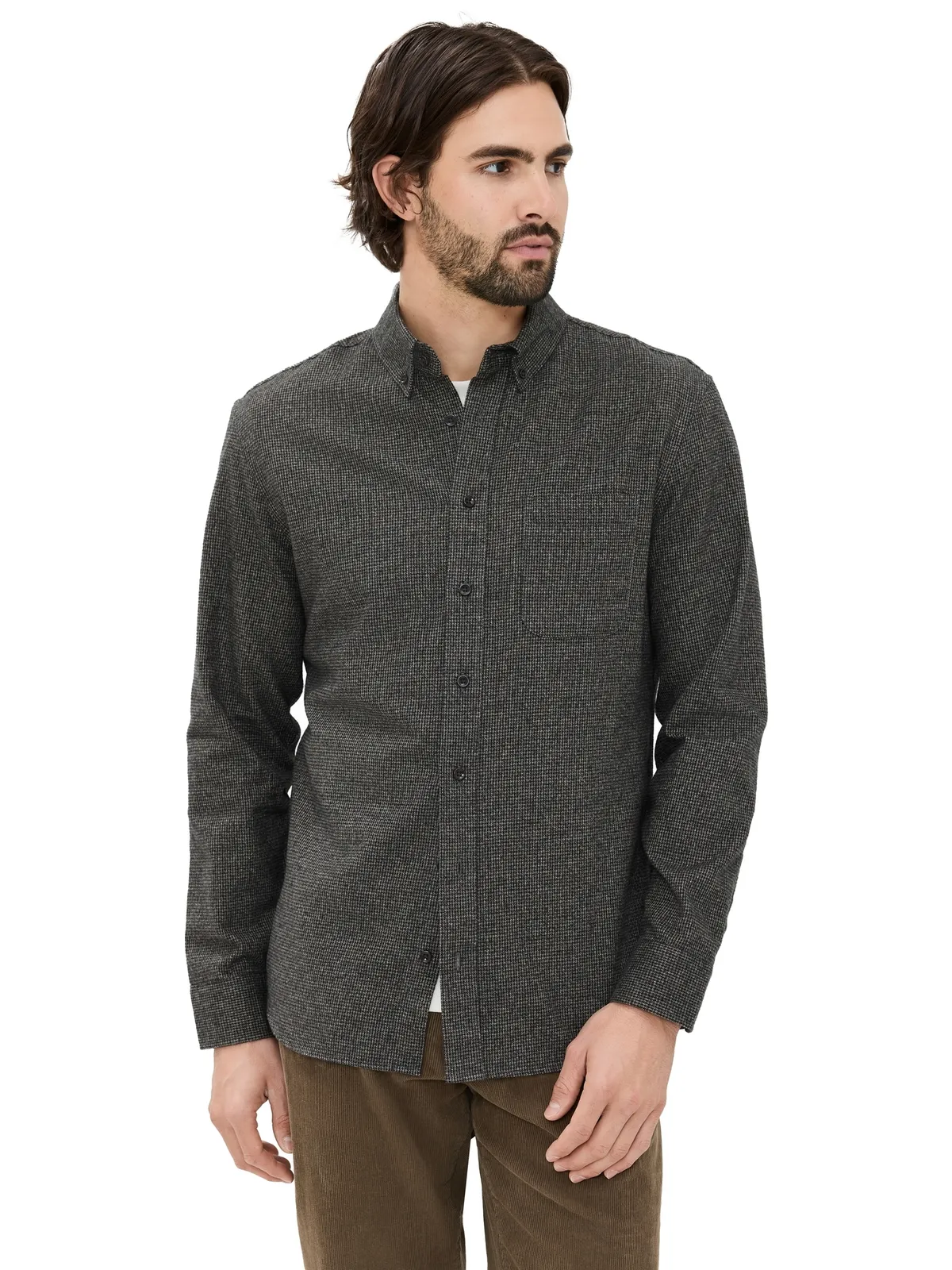 Taylor Stitch 千鳥格子シャツ ダークフォレスト - 画像1