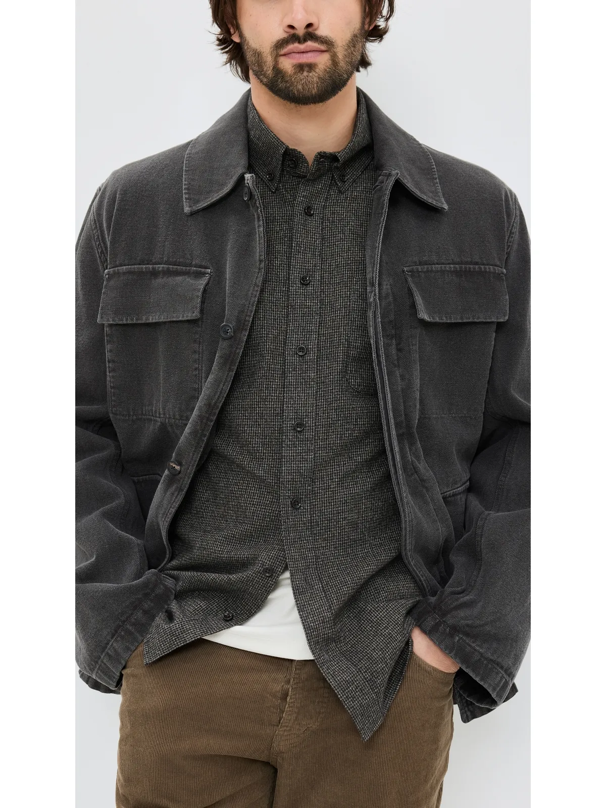 Taylor Stitch 千鳥格子シャツ ダークフォレスト - 画像5