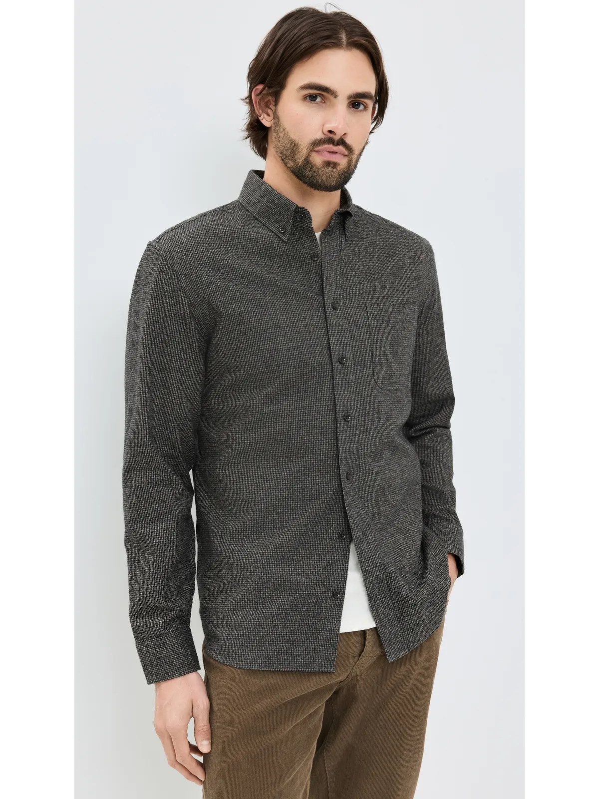 Taylor Stitch 千鳥格子シャツ ダークフォレスト - 画像2