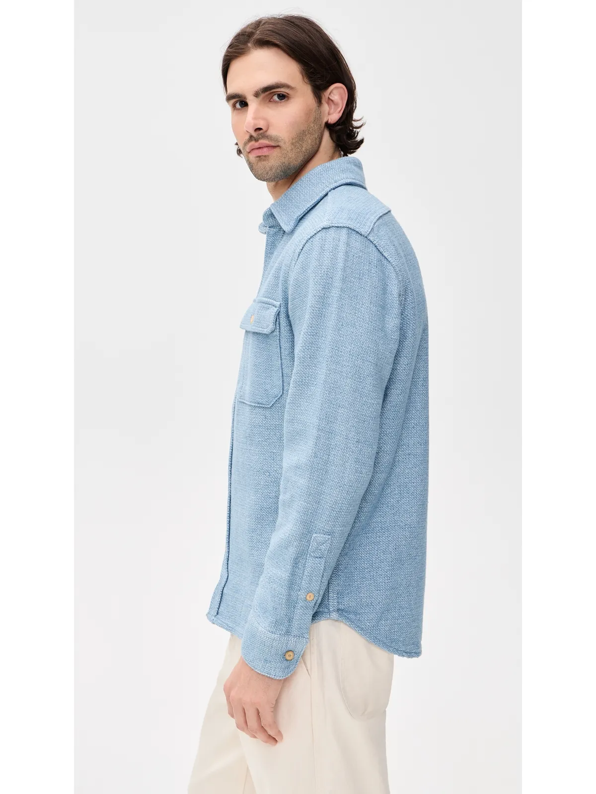 Taylor Stitch ディビジョン シャツ ウォッシュドインディゴ - 画像4