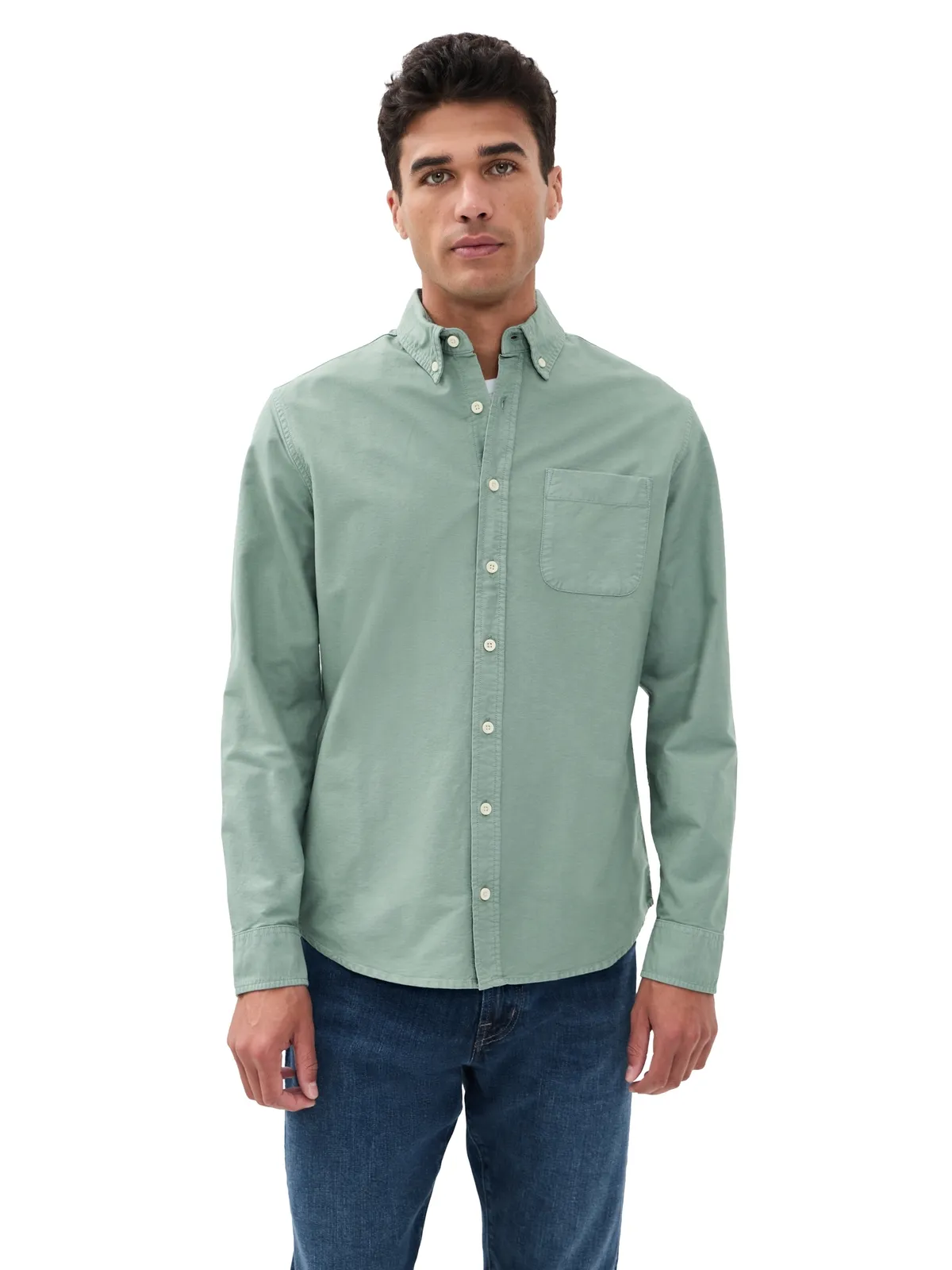 Taylor Stitch ジャック・オックスフォード・シャツ サーフグリーン - 画像1