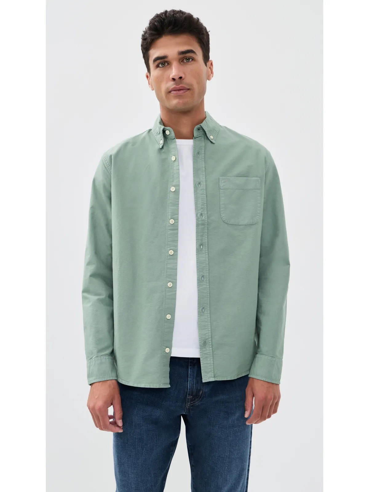 Taylor Stitch ジャック・オックスフォード・シャツ サーフグリーン - 画像2