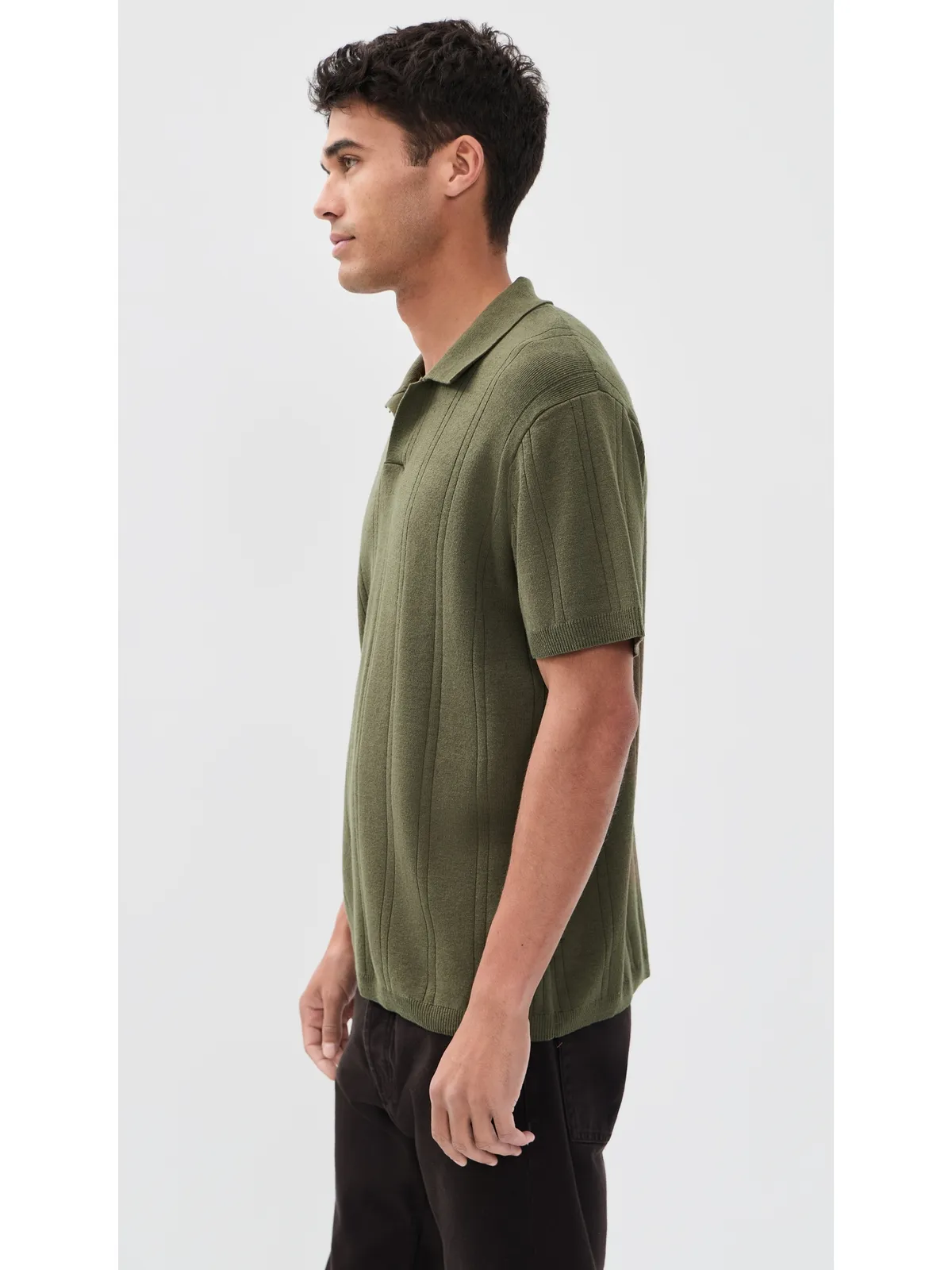 Taylor Stitch バレンシア セーター ポロ Cilantro Rib - 画像4