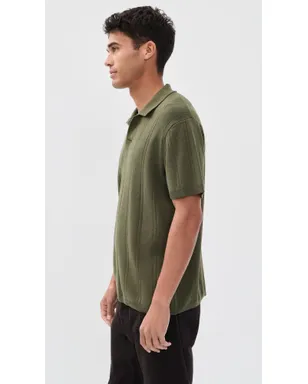 Taylor Stitch バレンシア セーター ポロ Cilantro Rib - サムネイル4