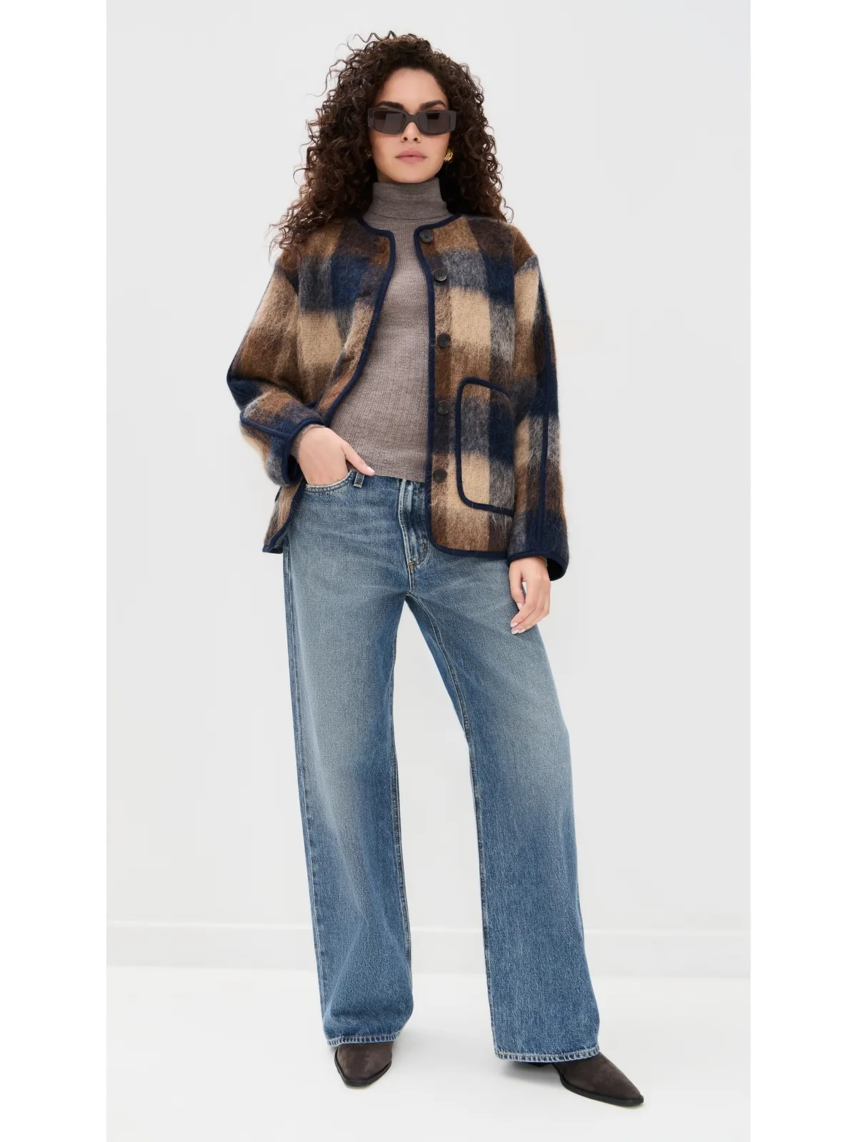 Tanya Taylor Kayden Knit Top Sparrow Grey Melange - 画像5