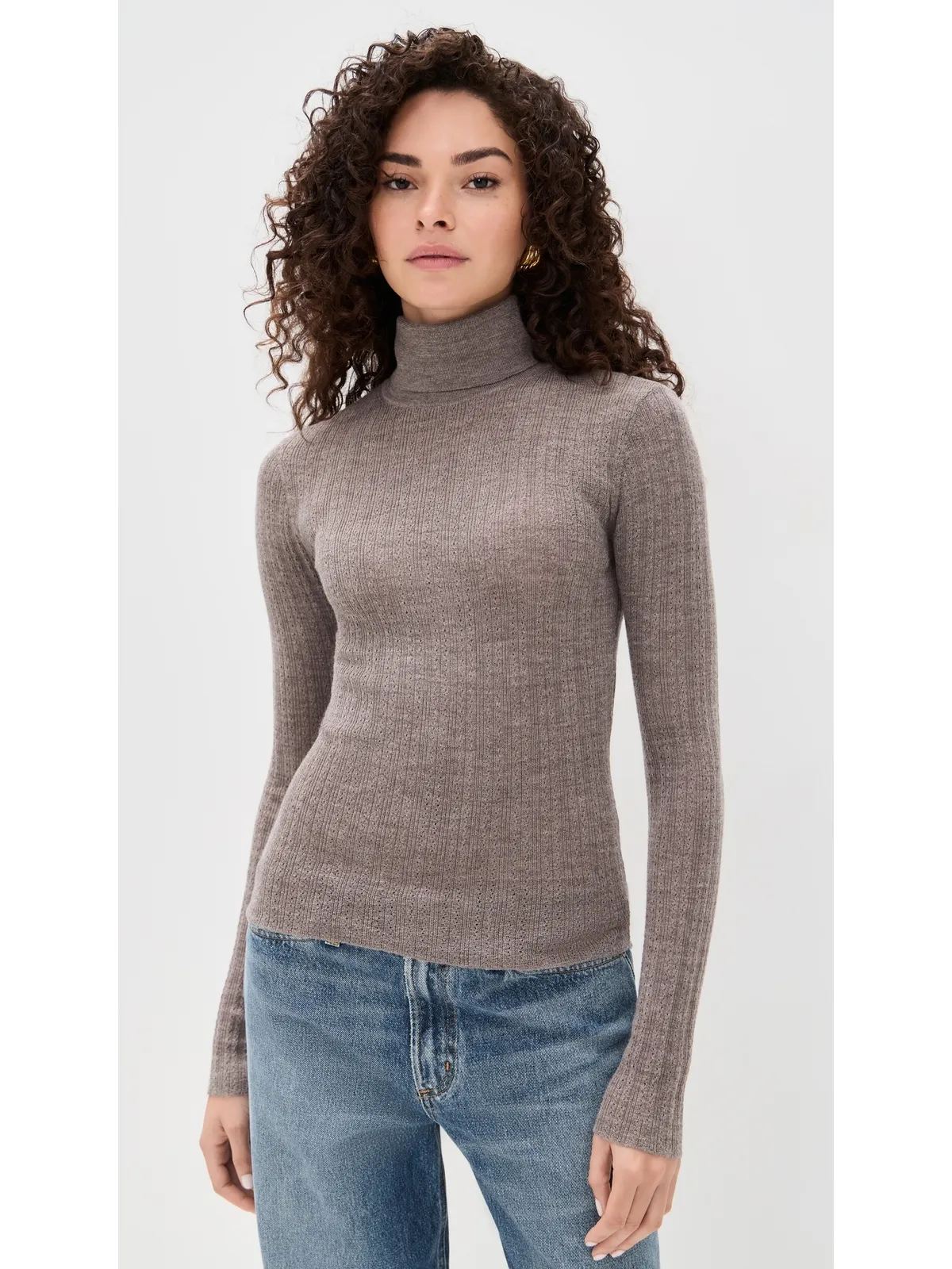 Tanya Taylor Kayden Knit Top Sparrow Grey Melange - 画像2