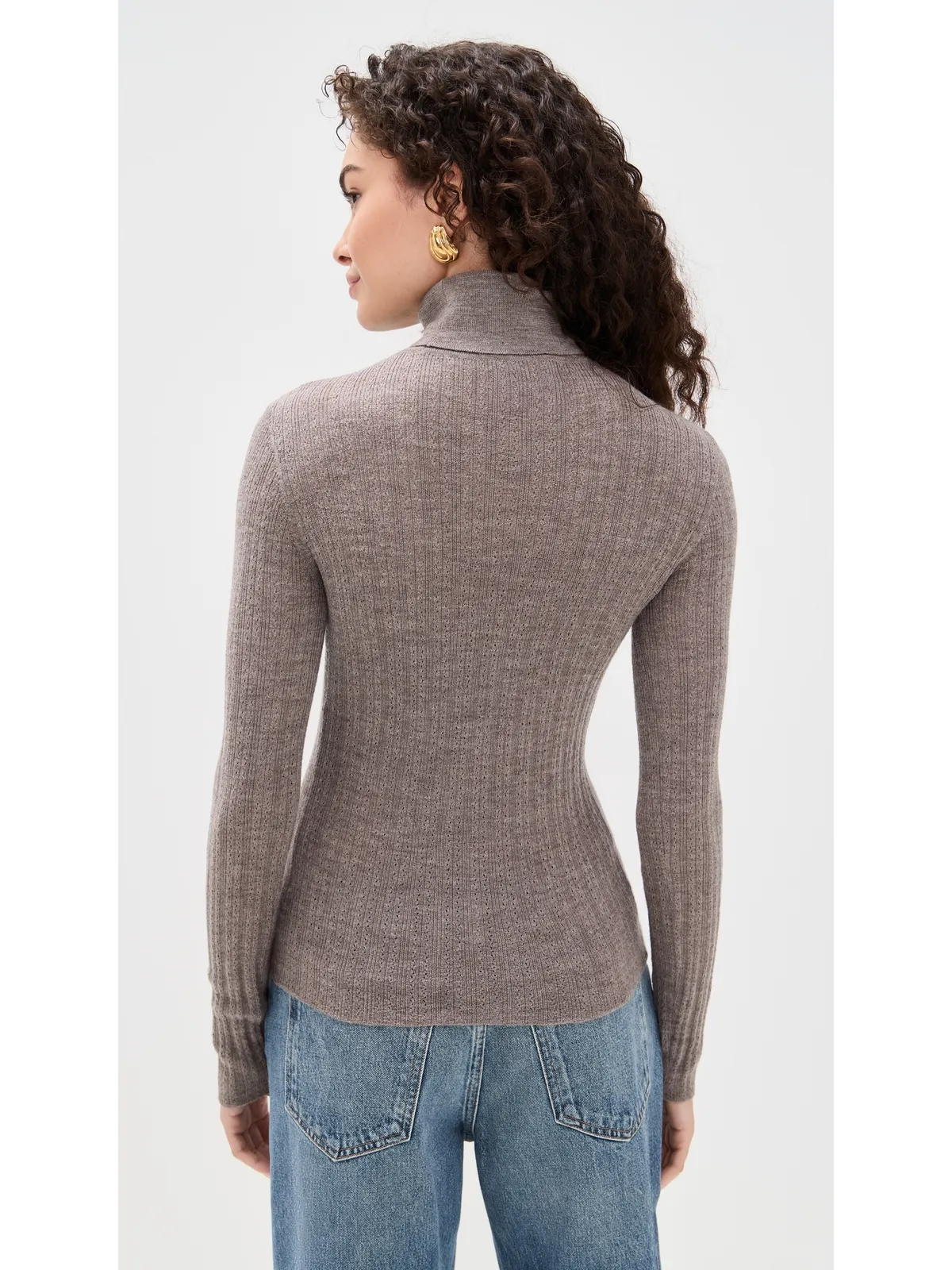 Tanya Taylor Kayden Knit Top Sparrow Grey Melange - 画像3