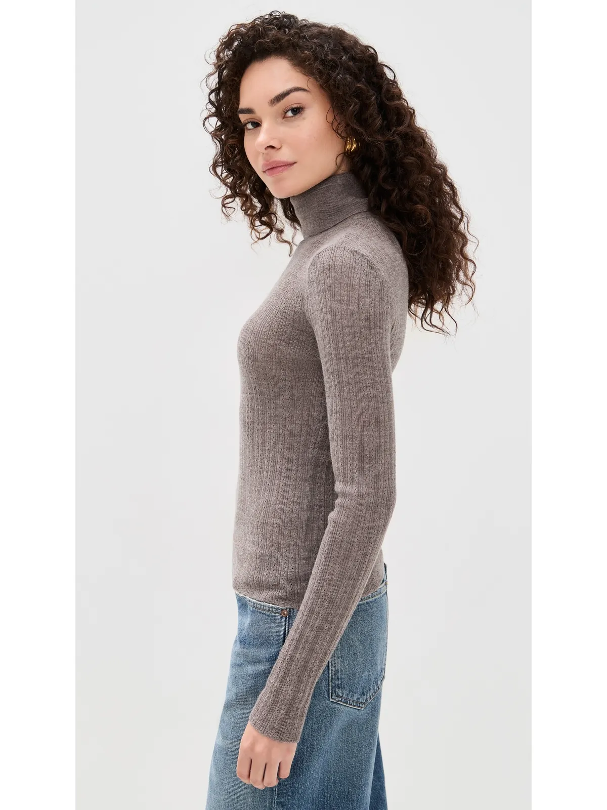 Tanya Taylor Kayden Knit Top Sparrow Grey Melange - 画像4