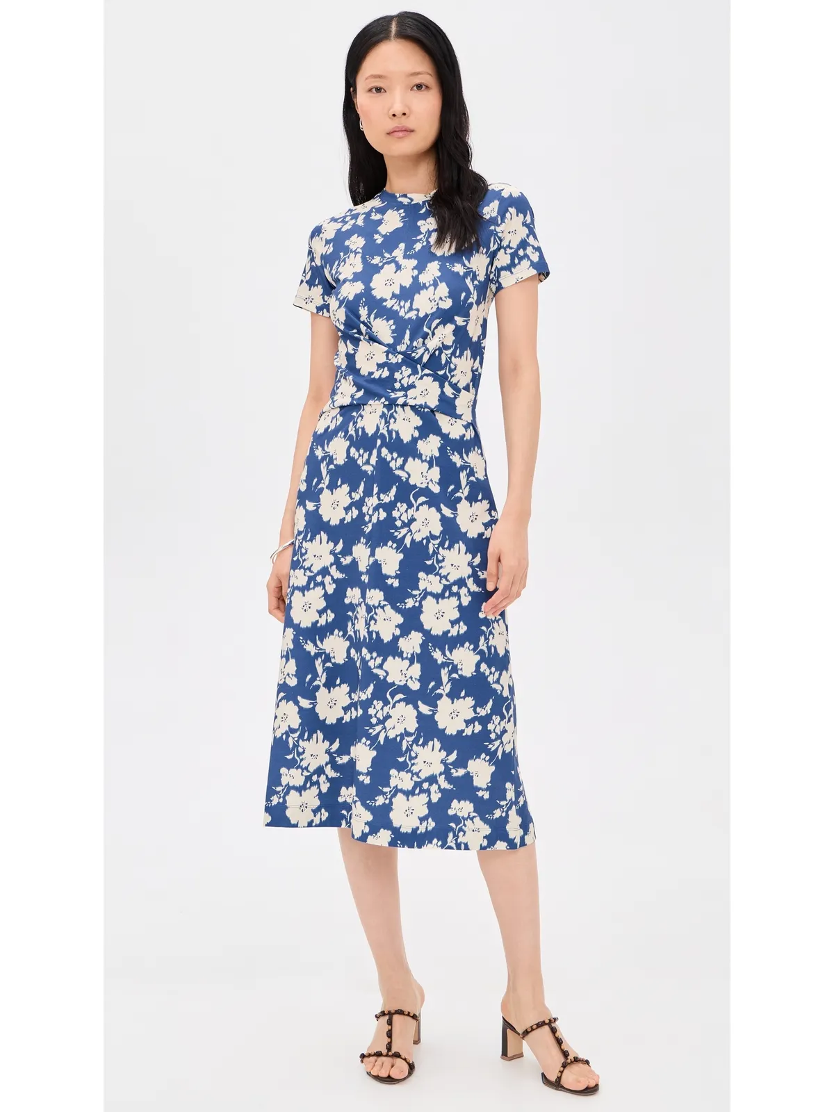 Tanya Taylor Mac Dress French Blue/Cream Multi - 画像2