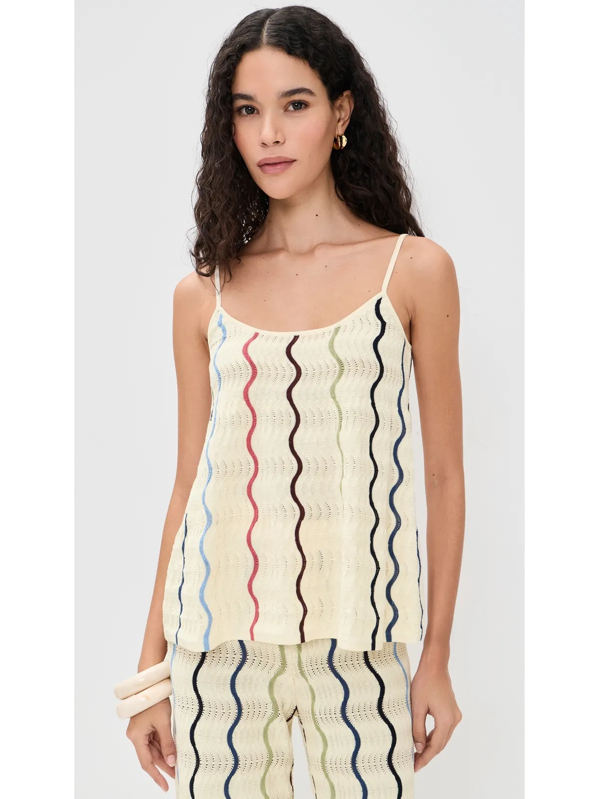 Tanya Taylor Gigi Knit Tank Cream Multi - 画像2