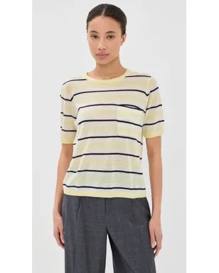 TWP ストライプ柄カシミヤTシャツ - サムネイル2