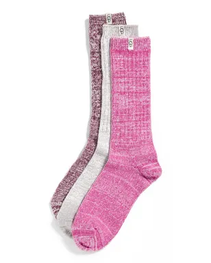 UGG リブニット スラウチー クルー ソックス 3足パック - サムネイル1