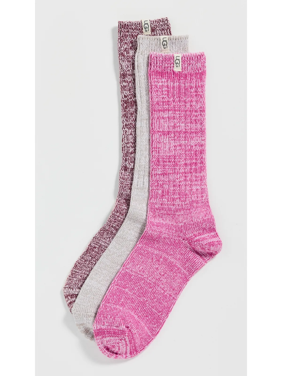UGG リブニット スラウチー クルー ソックス 3足パック - 画像2