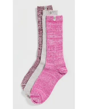 UGG リブニット スラウチー クルー ソックス 3足パック - サムネイル2