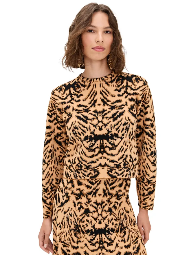 Ulla Johnson Ulla Johnson ケイド ジャカードニット長袖プルオーバー Bengalの商品画像