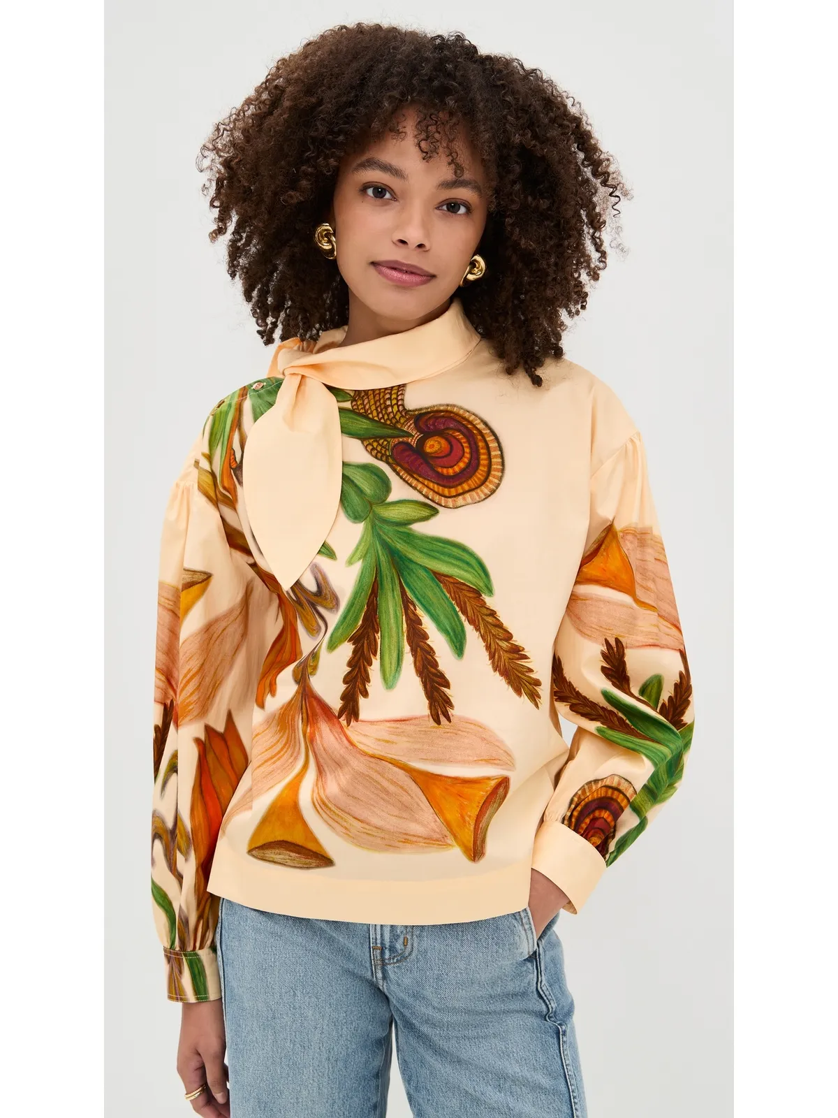 Uulla Johnson パステルカラー長袖シルクブラウス - 画像2