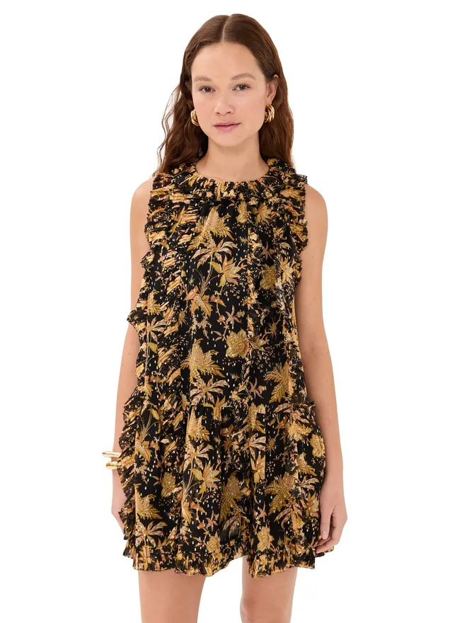 Ulla Johnson Ulla Johnson シグネ ラッフルド シルク ミニドレス フォーシサイアの商品画像