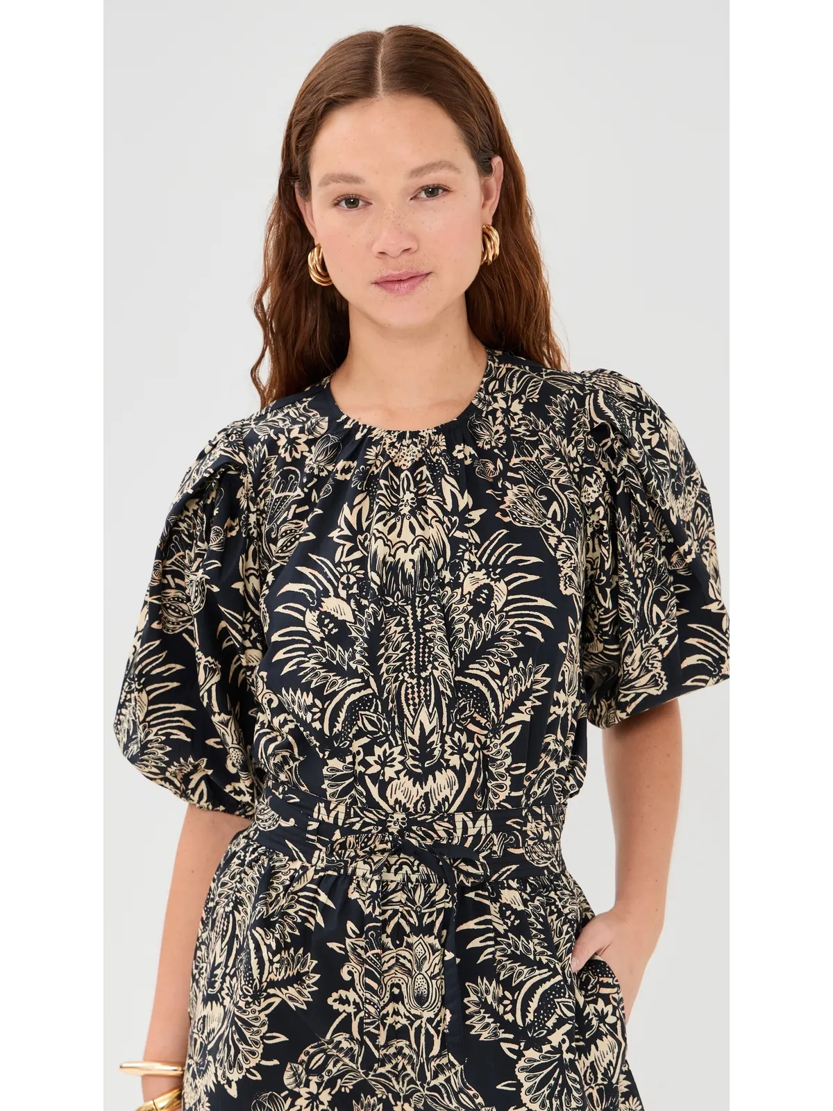 Ulla Johnson フランティスカトップ ノワール・フローラ - 画像2