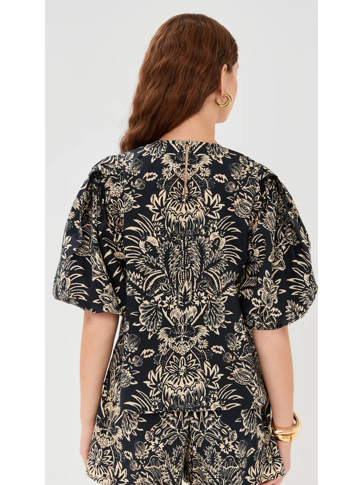 Ulla Johnson フランティスカトップ ノワール・フローラ - 画像3